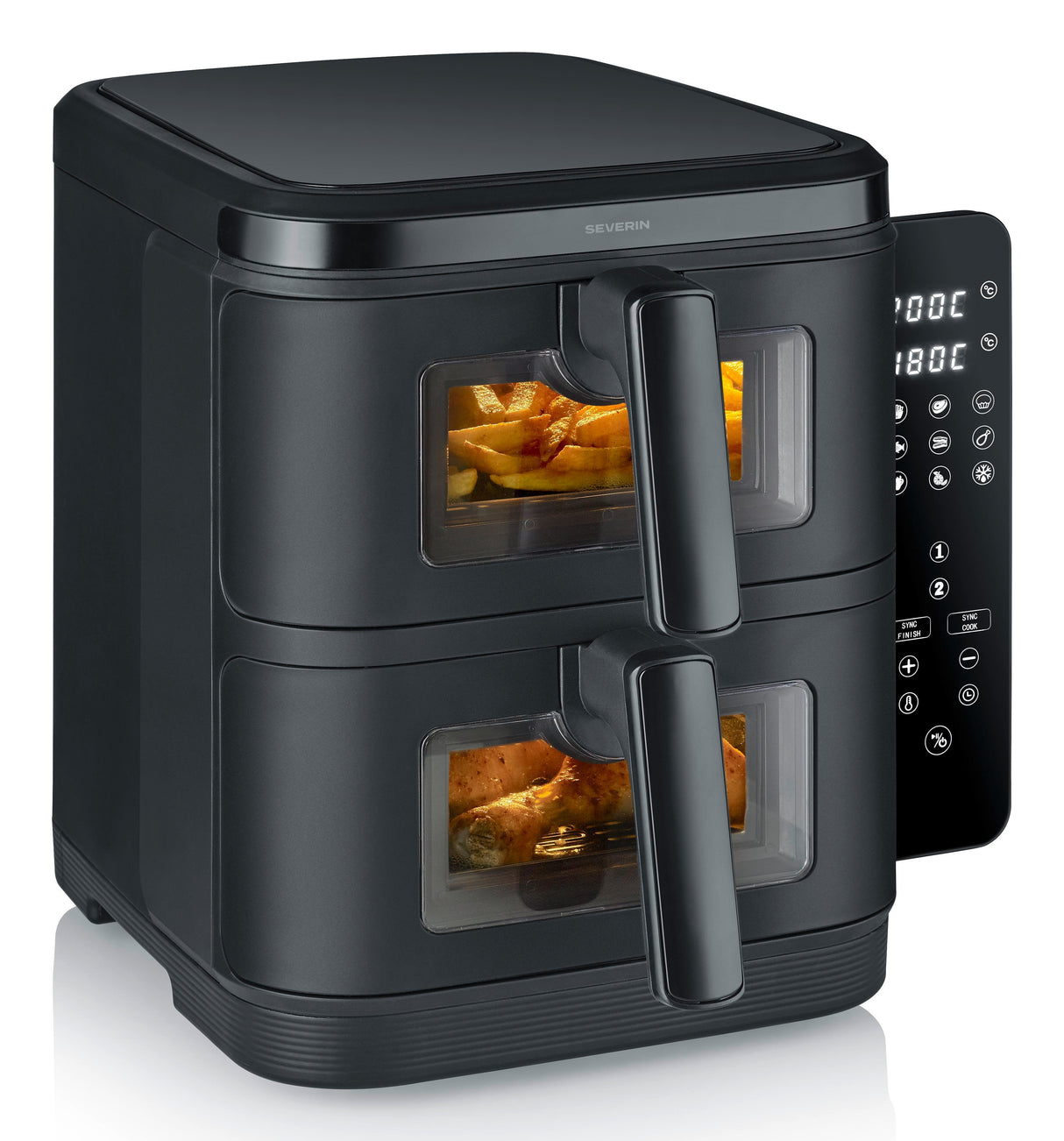 EAN 4008146048333 - Severin FR 2468 Doble 11 L Independiente 2800 W Freidora de aire caliente Negro imagen 4