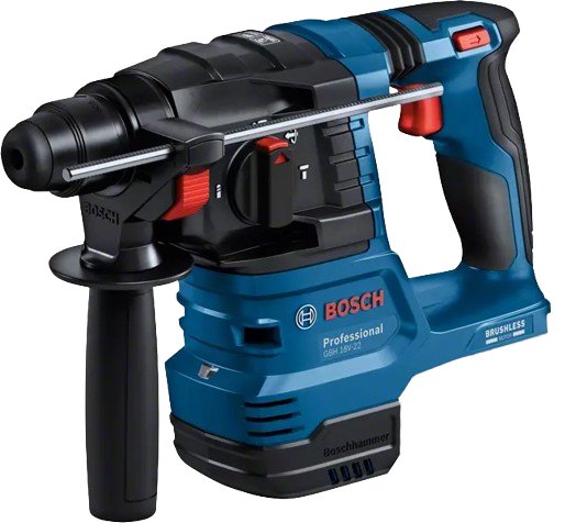 Taladro Percutor Inalámbrico Bosch Professional Gbh 18v-22 Professional Solo, 18 Voltios Azul/Negro, Sin Batería Ni Cargador
