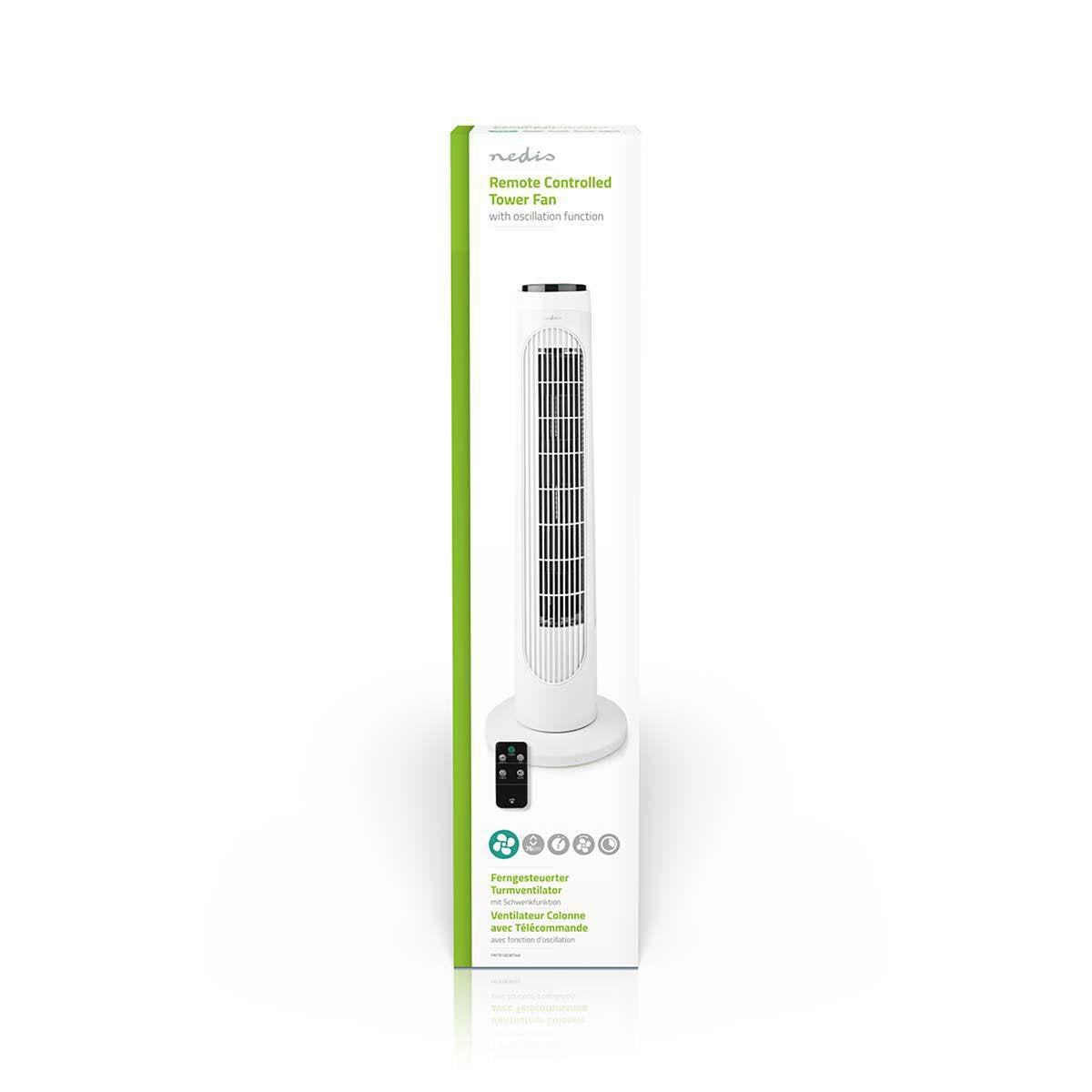 Nedis Fntr13cwt40 Calefactor Eléctrico Interior Negro, Blanco 50 W Ventilador Eléctrico