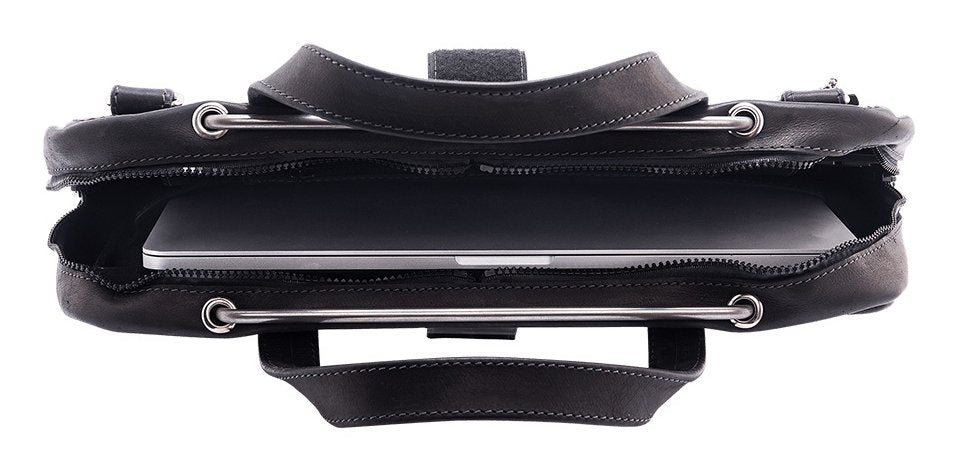 R-Go Maletín Para Portátil Viva 15,6 "Cuero Plena Flor Negro