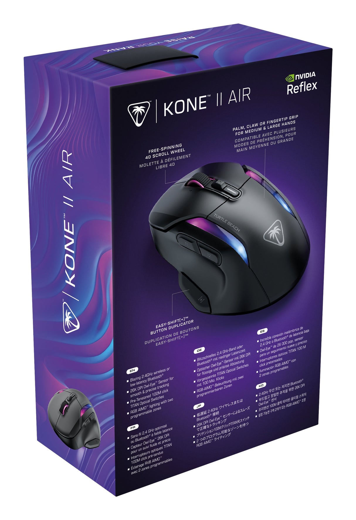 EAN 0731855711048 - Turtle Beach Kone II Air ratón Juego mano derecha RF Wireless + Bluetooth Óptico 26000 DPI imagen 10