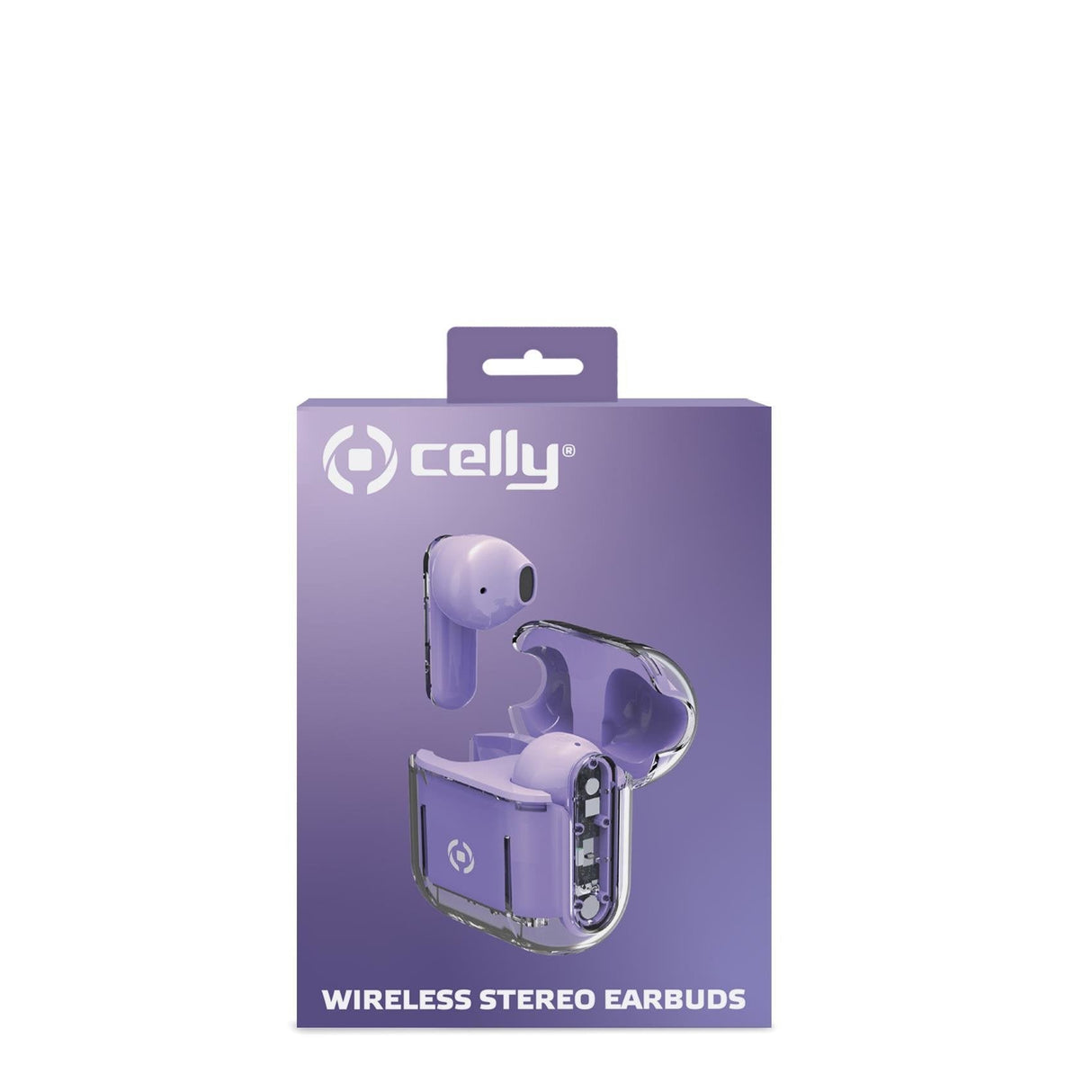 Celly Sheer Auriculares True Wireless Stereo (Tws) Transparente, Violeta