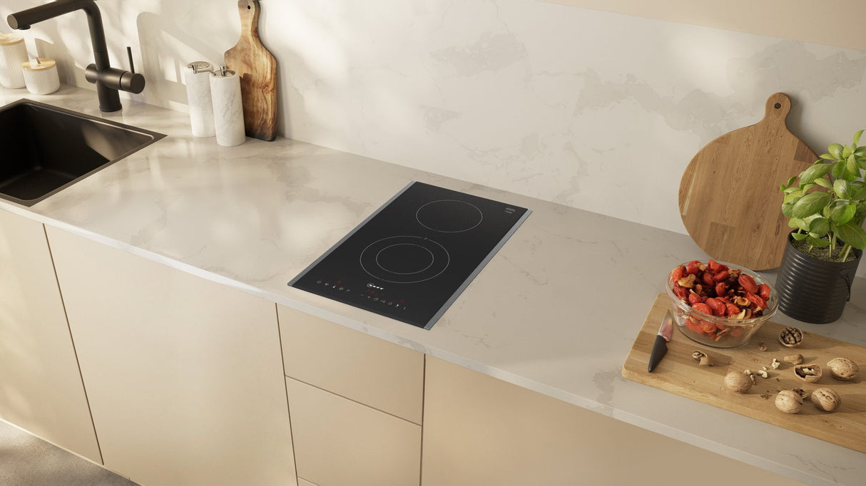 Neff T13tdf9l8 N 70, Placa Autosuficiente Negro/Acero Inoxidable, 30 Cm T13tdf9l8