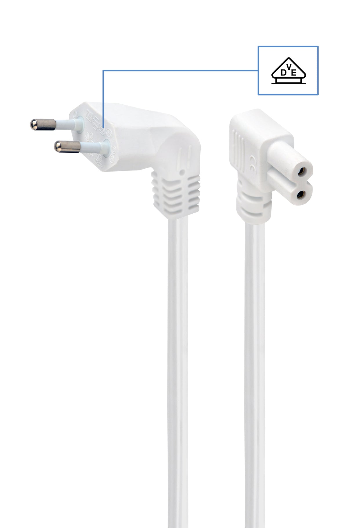 EAN 8716309110648 - Gembird PC-184L-VDE-2.5M-W cable de transmisión Blanco 2,5 m C7 acoplador imagen 2