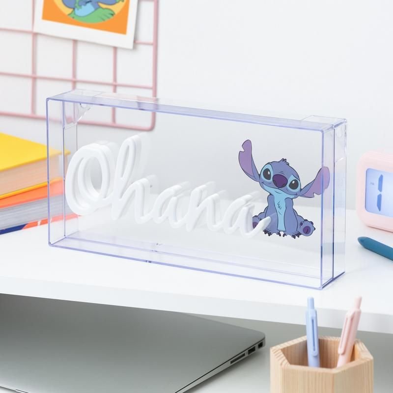 Lámpara Led Neón Paladone Stitch Ohana