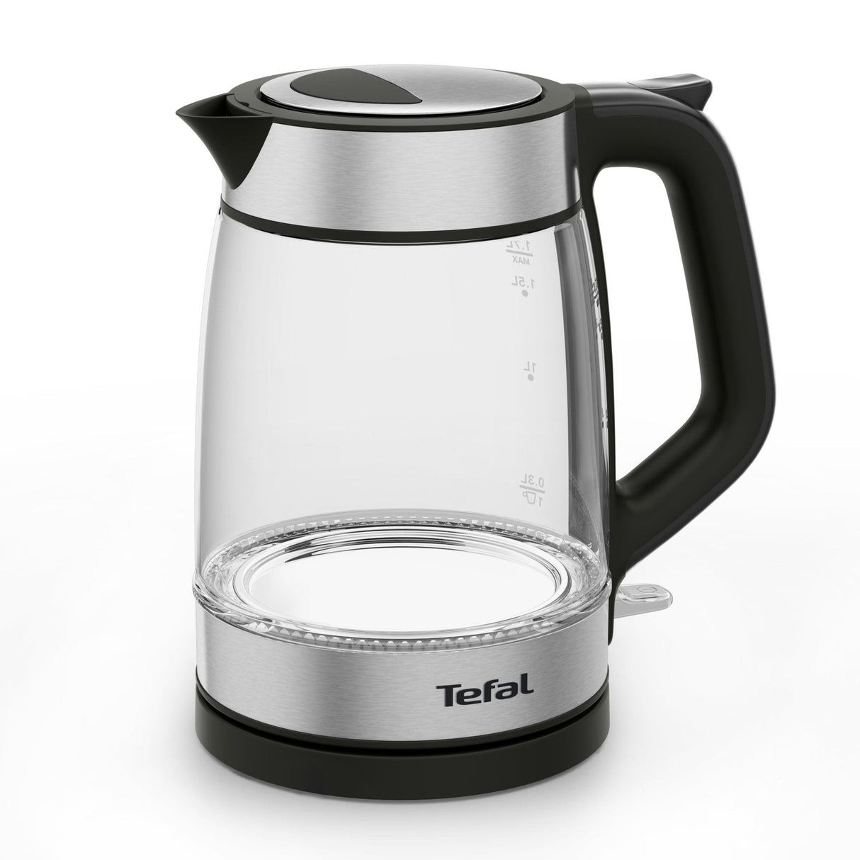 Tetera Eléctrica Tefal Glass Kettle Ki6058301,7 L 2200 W Negro, Plata, Transparente