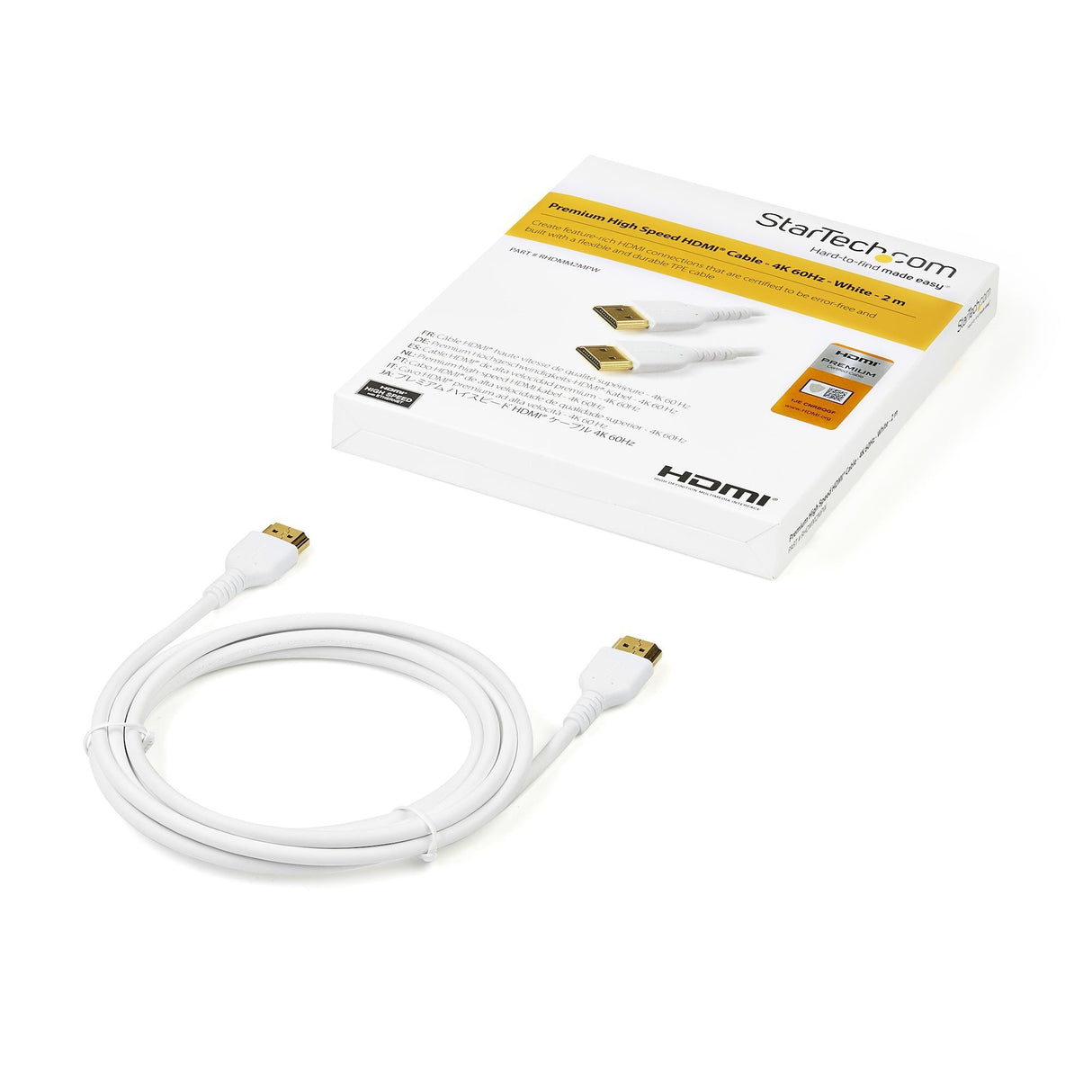 Startech.Com Cable De 2m Hdmi Premium De Alta Velocidad Con Ethernet - 4k 60hz