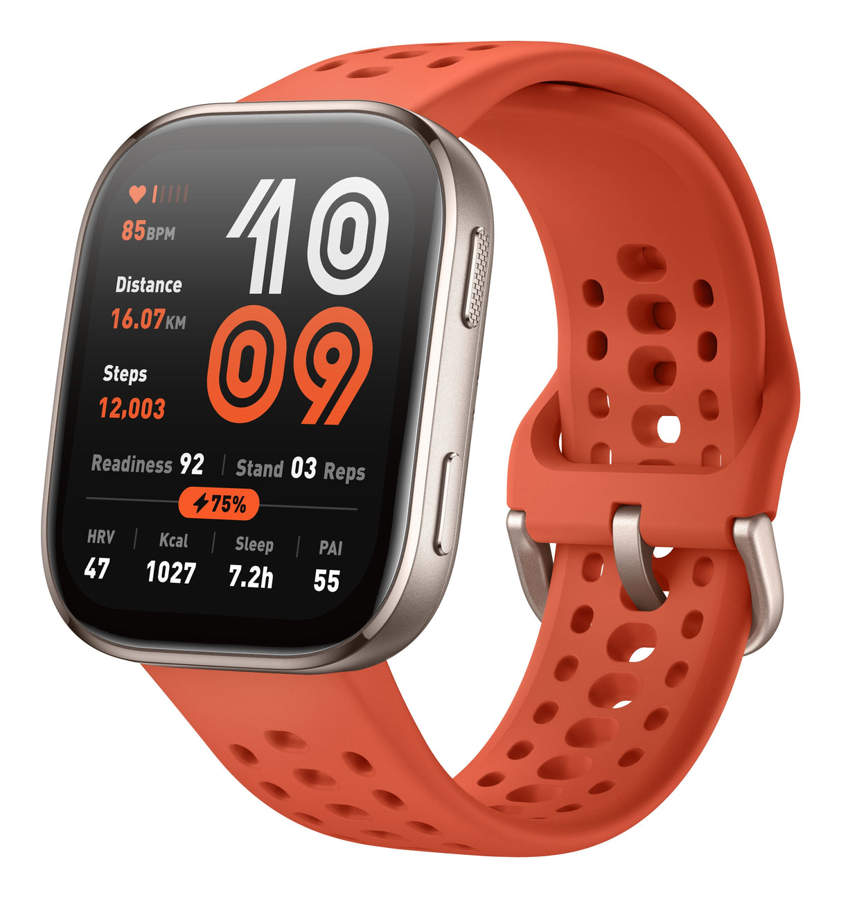 EAN 6970100377859 - Amazfit Bip 6 Red 5 cm (1.97") AMOLED Digital 390 x 450 Pixeles Pantalla táctil Oro GPS (satélite) imagen 1