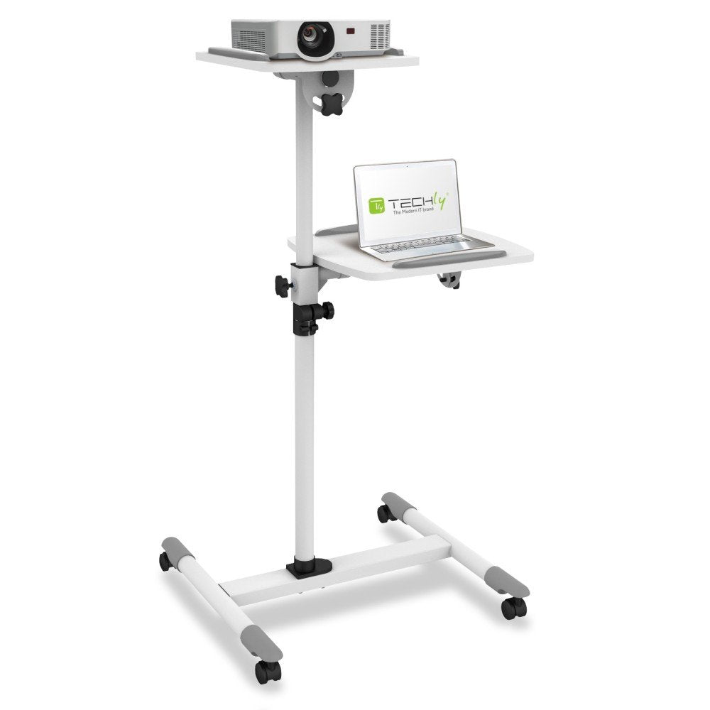 EAN 8057685309593 - Techly ICA-TB TPM-6 mueble y soporte para dispositivo multimedia Blanco Mesita con ruedas para multimedia imagen 1