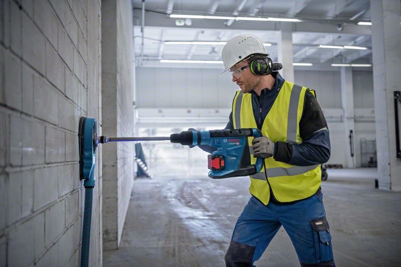 Taladro Percutor Inalámbrico Bosch Professional Biturbo Gbh 18v-40 C Professional Solo Azul/Negro, Sin Batería Ni Cargador, En Xl-Boxx