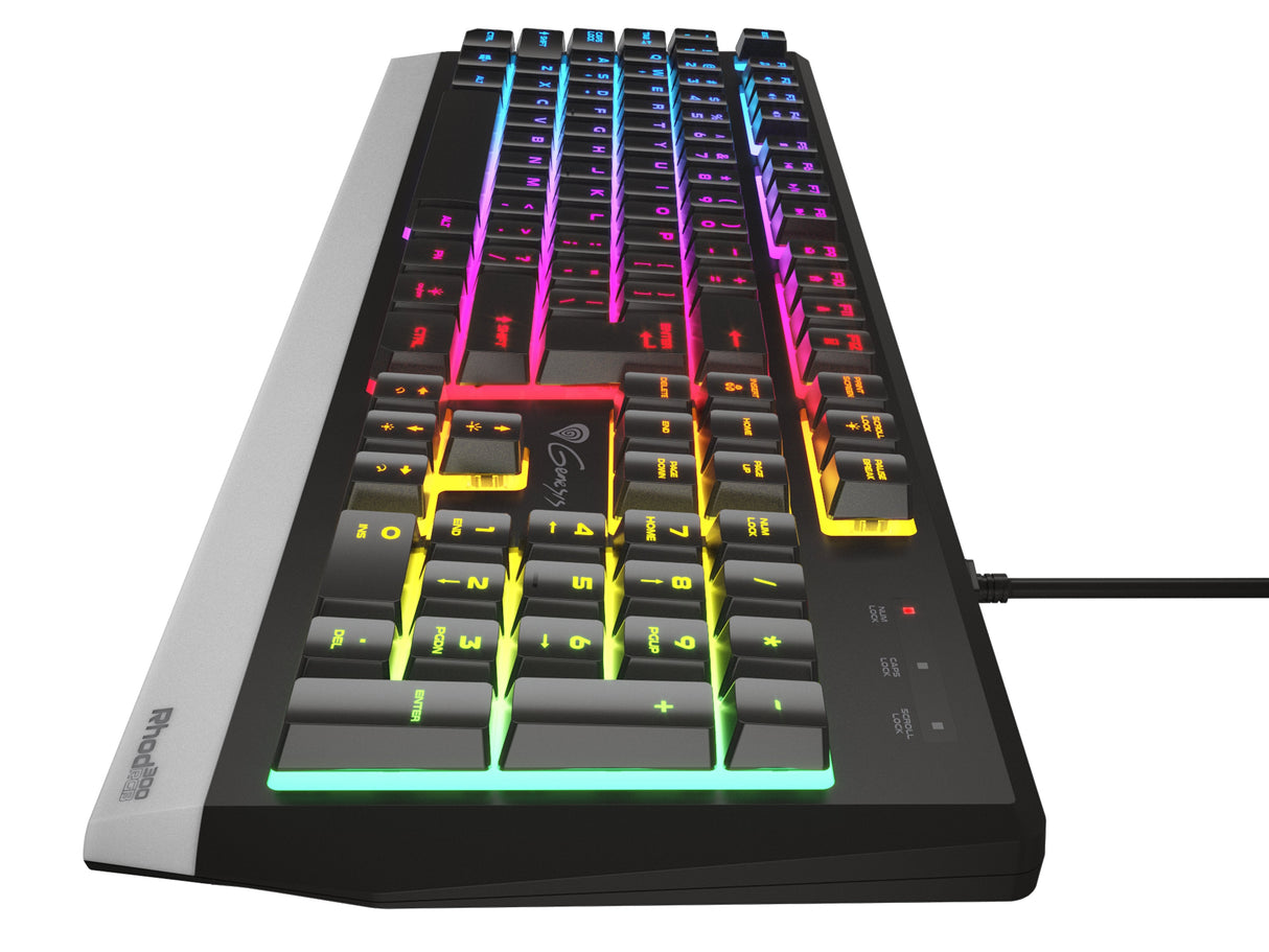 Natec Genesis Teclado (Ingles) Gaming Keyboard Rhod 300 Rgb Us Layout