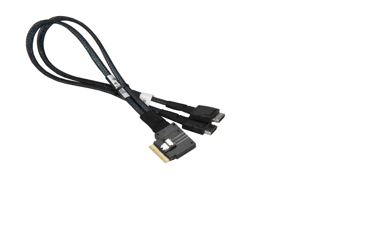 Supermicro Breakout Cable Cbl-Sast-0817 Slimlinesas X8 Sff-8654 (Le) Auf 2x Oculink Sff-8611 (Str) 36cm
