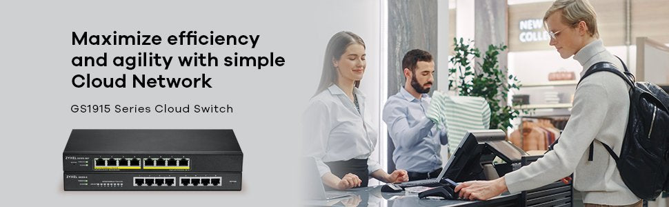 Zyxel 8-Port Gbe Smart Switch, Nebulaflex, Gs1915-8