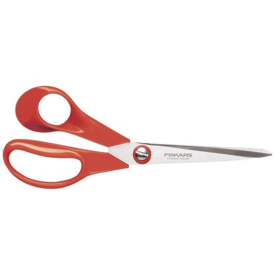 EAN 6411501985019 - Fiskars 1000814 tijera de escritorio y manualidades Universal Corte recto Rojo, Acero inoxidable imagen 1