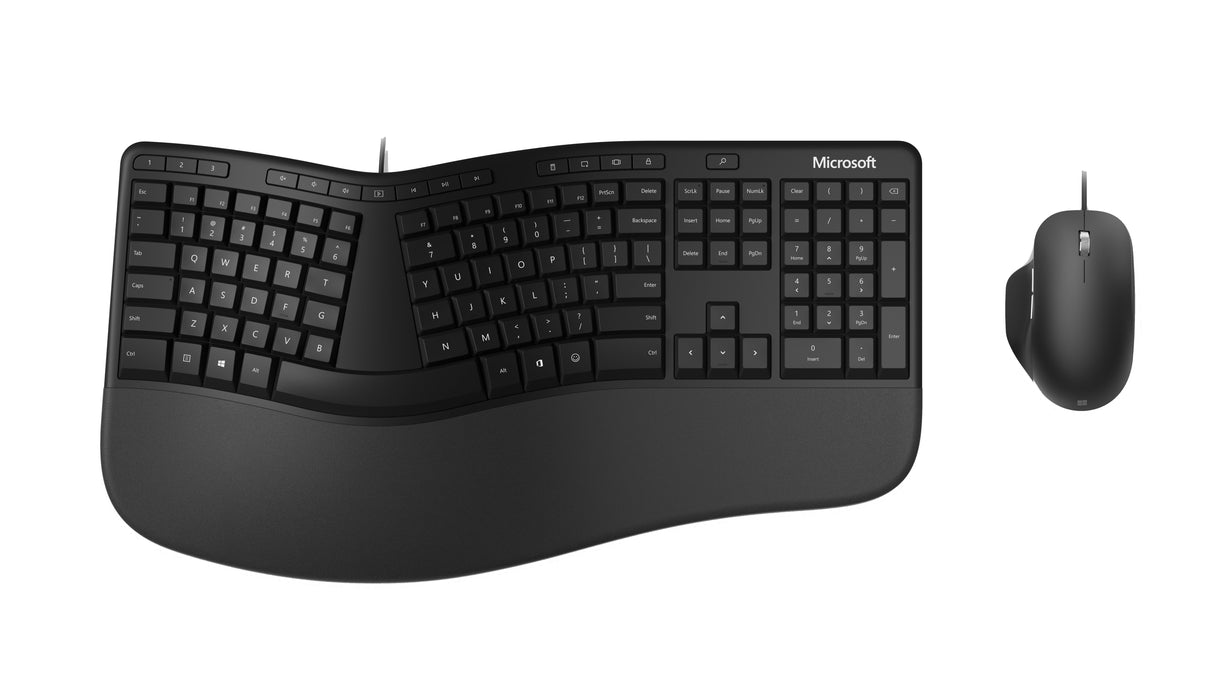 Ergonomic Desktop Keyboard Mouse Included Usb Qwerty
