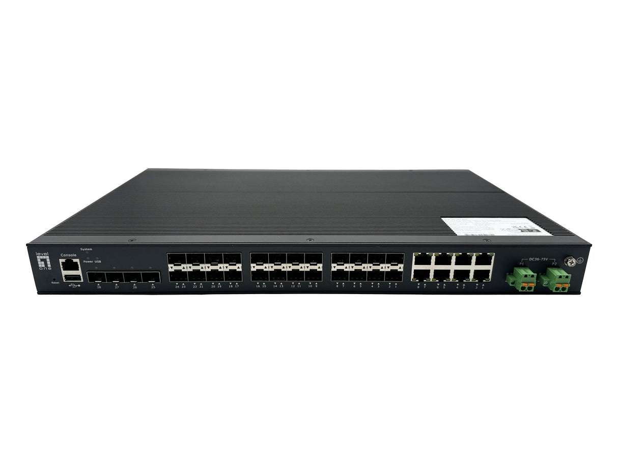 Levelone Switch 28x Ge Igu-2872 4x2.5gbe, 16x1.25gbe Sfp
