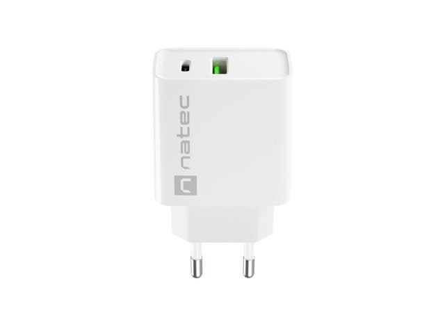 Natec Cargador Usb Ribera Usb-A+Usb-C 20w Pd Blanco