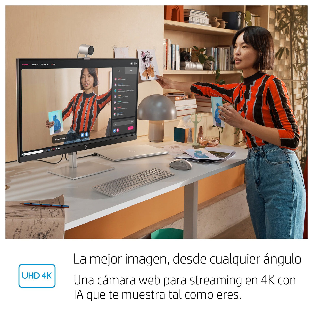 EAN 0196068595685 - HP 950 4K Webcam cámara web 3840 x 2160 Pixeles USB 3.2 Gen 1 (3.1 Gen 1) Negro, Plata imagen 13