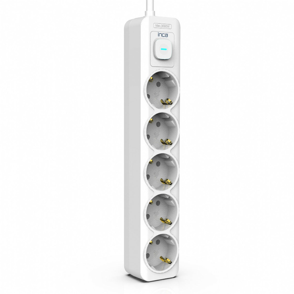 EAN 8681949014161 - Inca IPW-44GB limitador de tensión Blanco 5 salidas AC 230 V 1,5 m imagen 6
