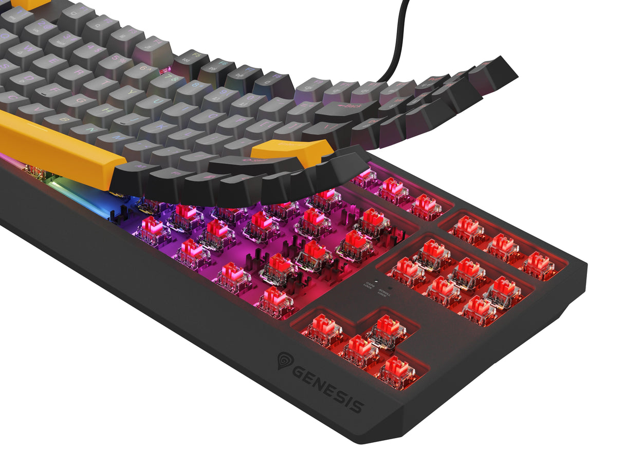 Genesis Thor 230 Tkl Anchor Gray Negative Rgb Outemu Red