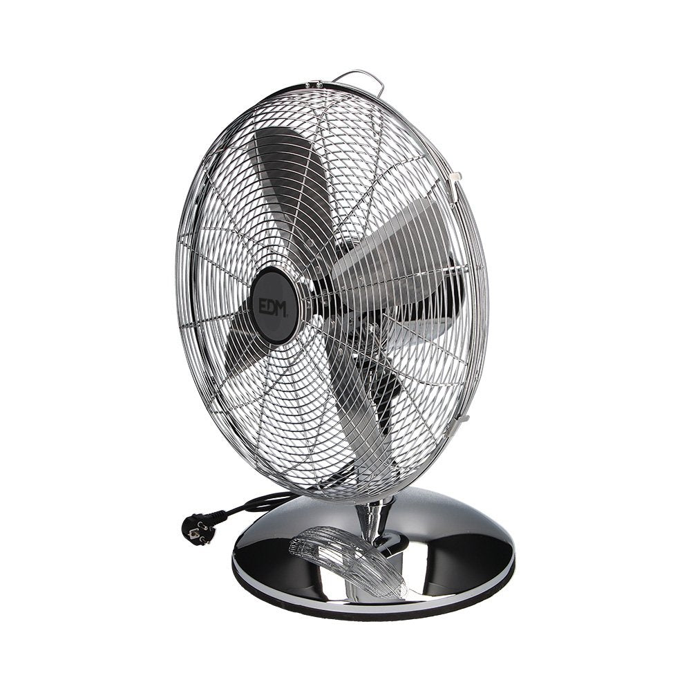 Ventilador De Sobremesa Cromado 60w Ø Aspas 40 Cm Edm