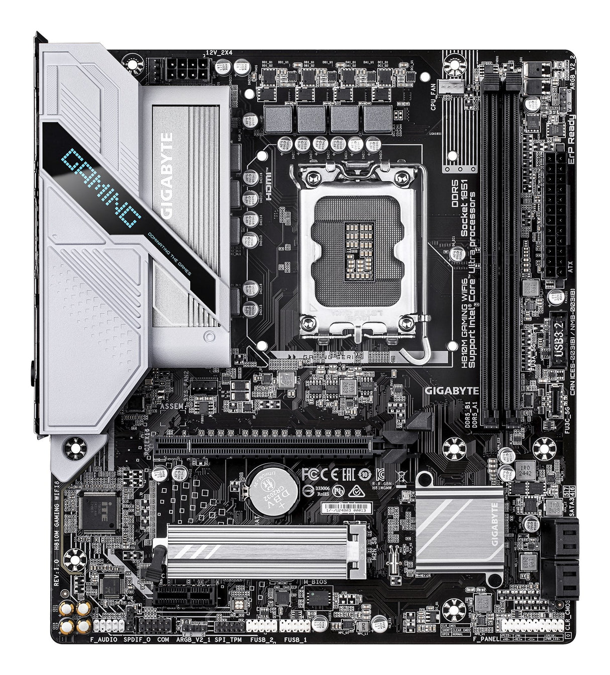 EAN 4719331869090 - GIGABYTE H810M GAMING WIFI6 placa base Intel H810 LGA 1851 (Socket V1) micro ATX imagen 2