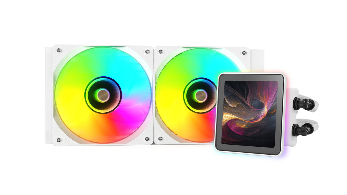 Refrigerador Liquido Cpu Mars Gaming Ml-Visionpro240w Todo En Uno 12 Cm Blanco 1 Pieza