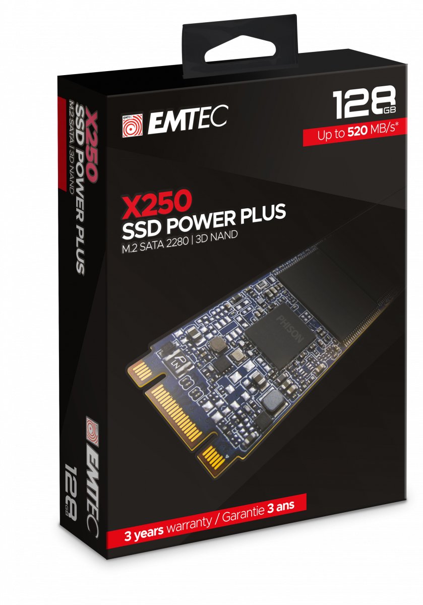 Disco Ssd Emtec 128gb X250 M.2 Gb Serial Ata Iii 3d Nand