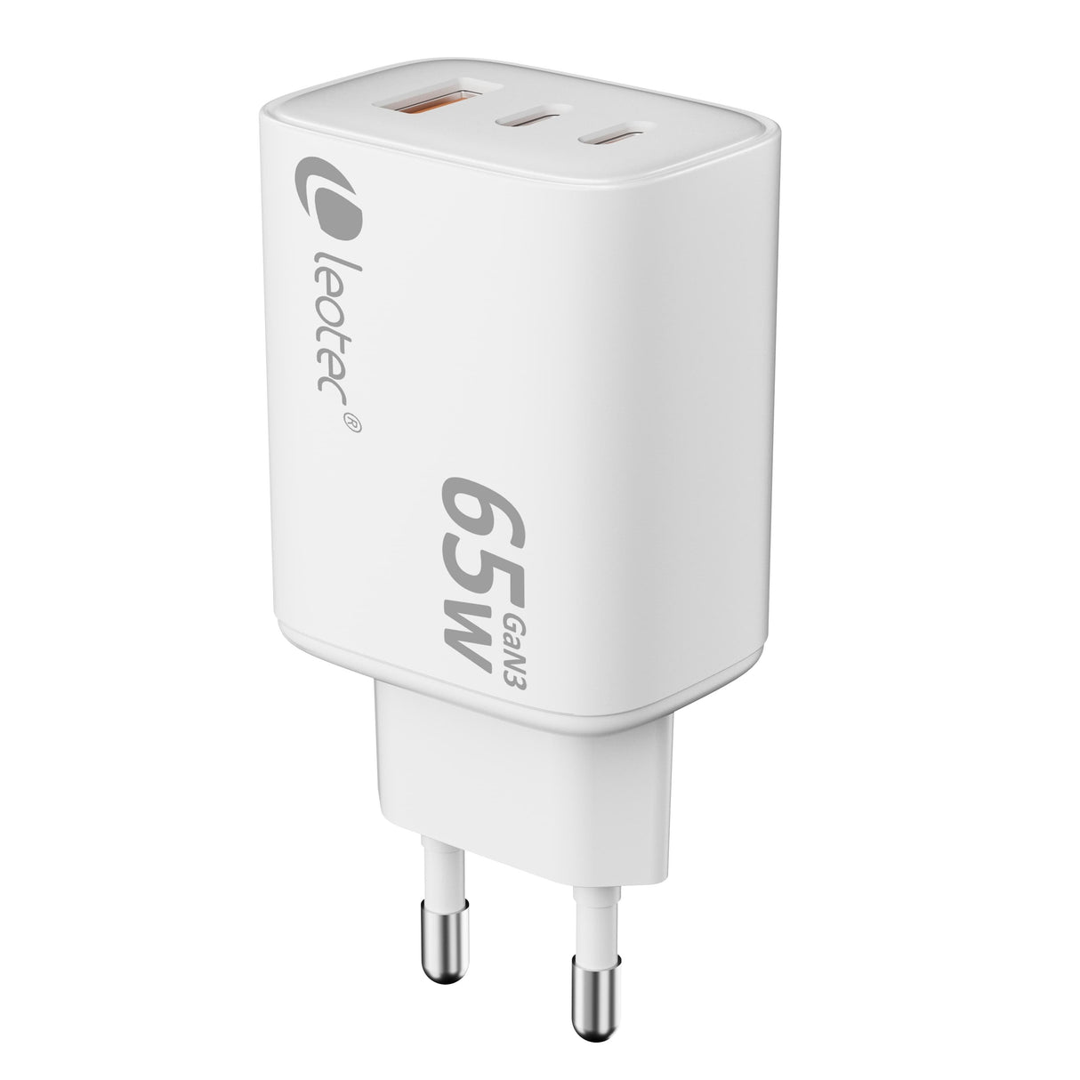 Cargador Pared/Viaje Ultra Slim 2xusb-C/Pd + Usb-A 65w Blanco Leotec Leotec Cargador 65w Gan Carga Rapida Ultra Slim 2 Usb-C Pd +1 Usb-A Blanco (Compatible Con Apple Y Samsung)