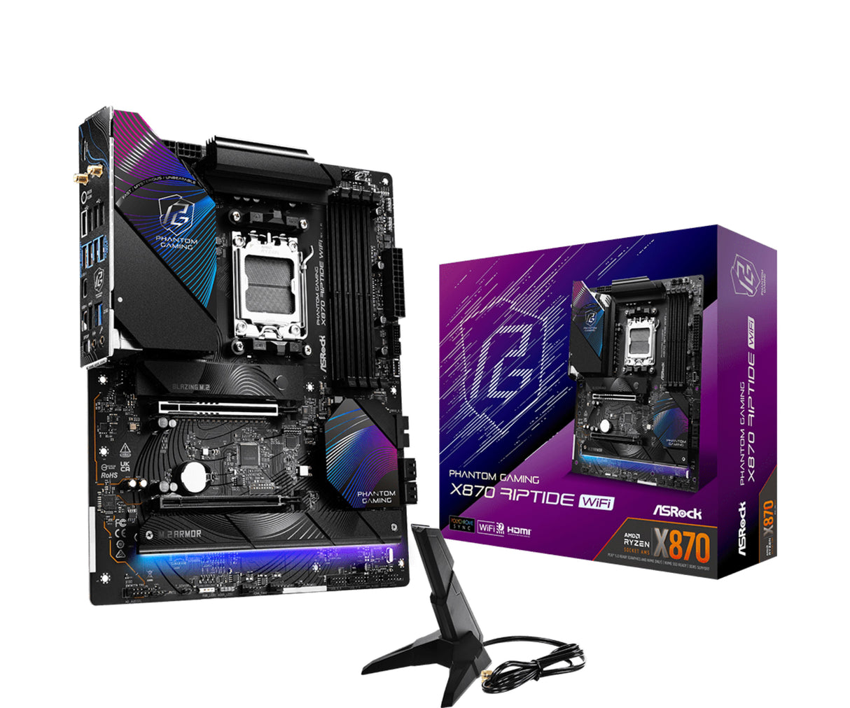 EAN 4710483949357 - Asrock X870 Riptide WiFi AMD X870 Zócalo AM5 ATX imagen 1