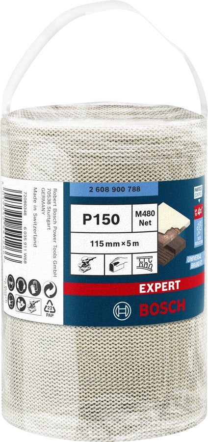 Bosch Rollo De Lija De Red Expert M480 115 Mm, K150, Hoja De Lija 2608900788