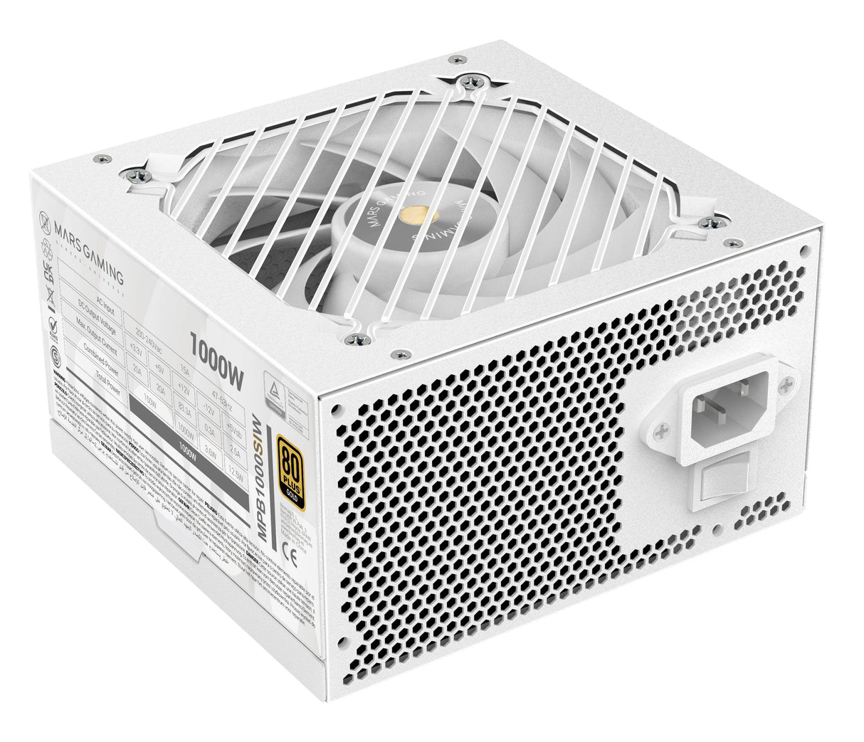 Fuente De Alimentación Mars Gaming Mpb1000siw1000 W 24-Pin Atx Atx Blanco