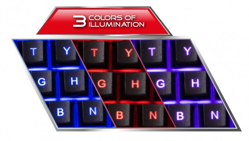 EAN 5901299938607 - Esperanza EGK3000 teclado Ratón incluido Juego USB QWERTY Inglés del Reino Unido Negro, Rojo imagen 2