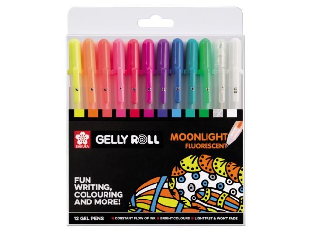 Talens Sakura Bolígrafos Gelly Roll Moonlight Estuche De 12 C/Surtidos