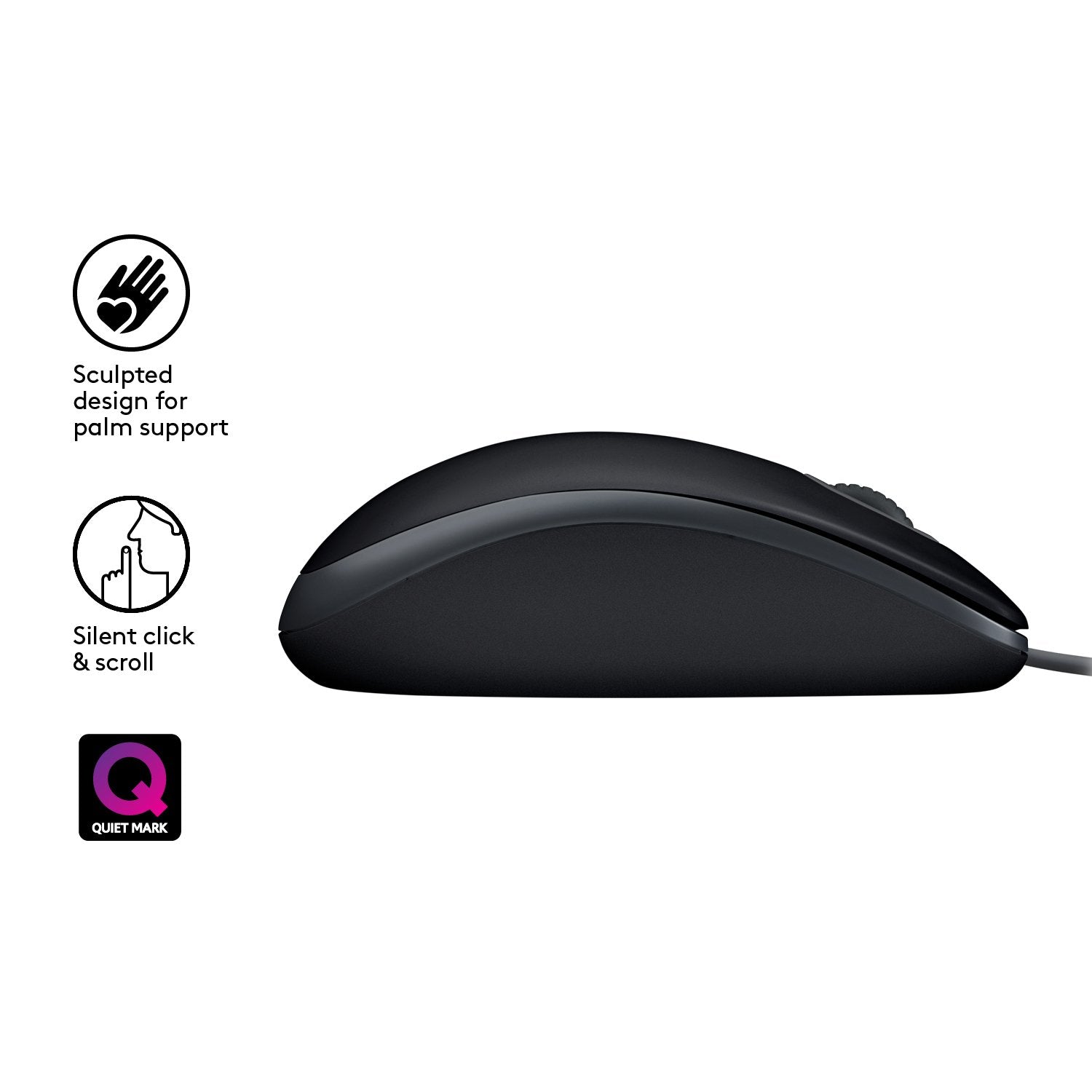 Raton Logitech B110 Silent Optico Usb Negro 910-005508