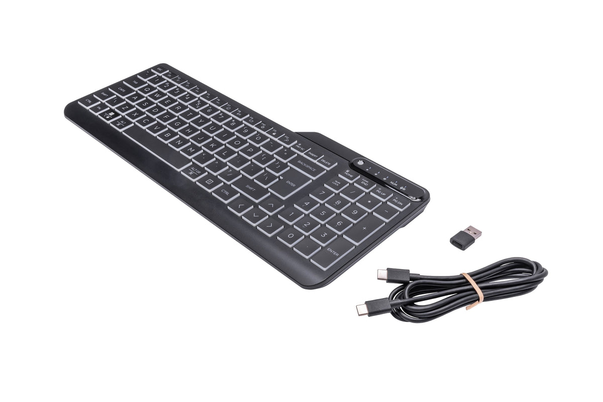 Teclado Con Cable 400 Iluminada Negra - 7n7c0aa#Abb