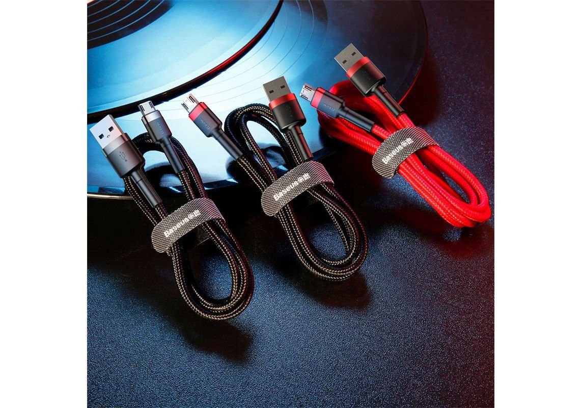 EAN 6953156280373 - Baseus Cafule cable USB 2 m USB A Micro-USB A Negro, Rojo imagen 10