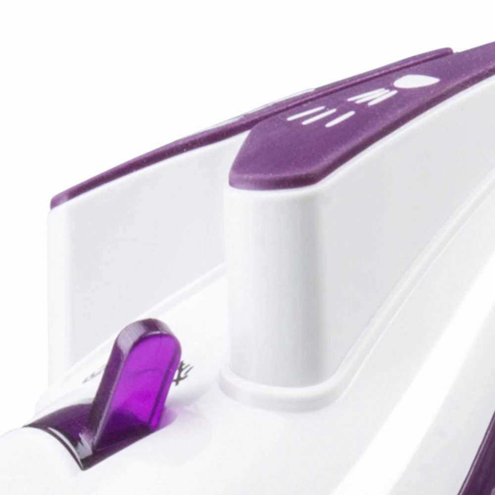 Haeger Pro Glider 2600 Plancha Vapor-Seco Suela De Cerámica 2600 W Violeta, Blanco