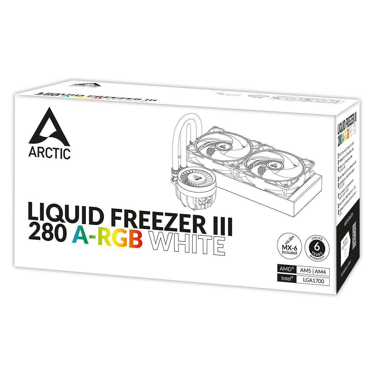 EAN 4895213704557 - ARCTIC Liquid Freezer III 280 A-RGB Procesador Sistema de refrigeración líquida todo en uno 14 cm Blanco imagen 16