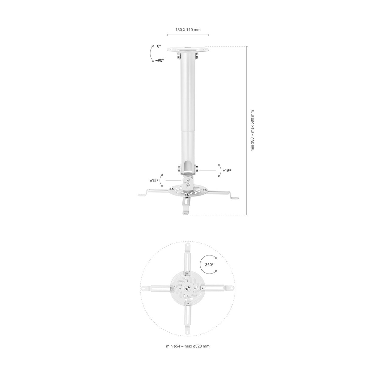 EAN 8436574707465 - AISENS CP04TSRE-133 montaje para projector imagen 5