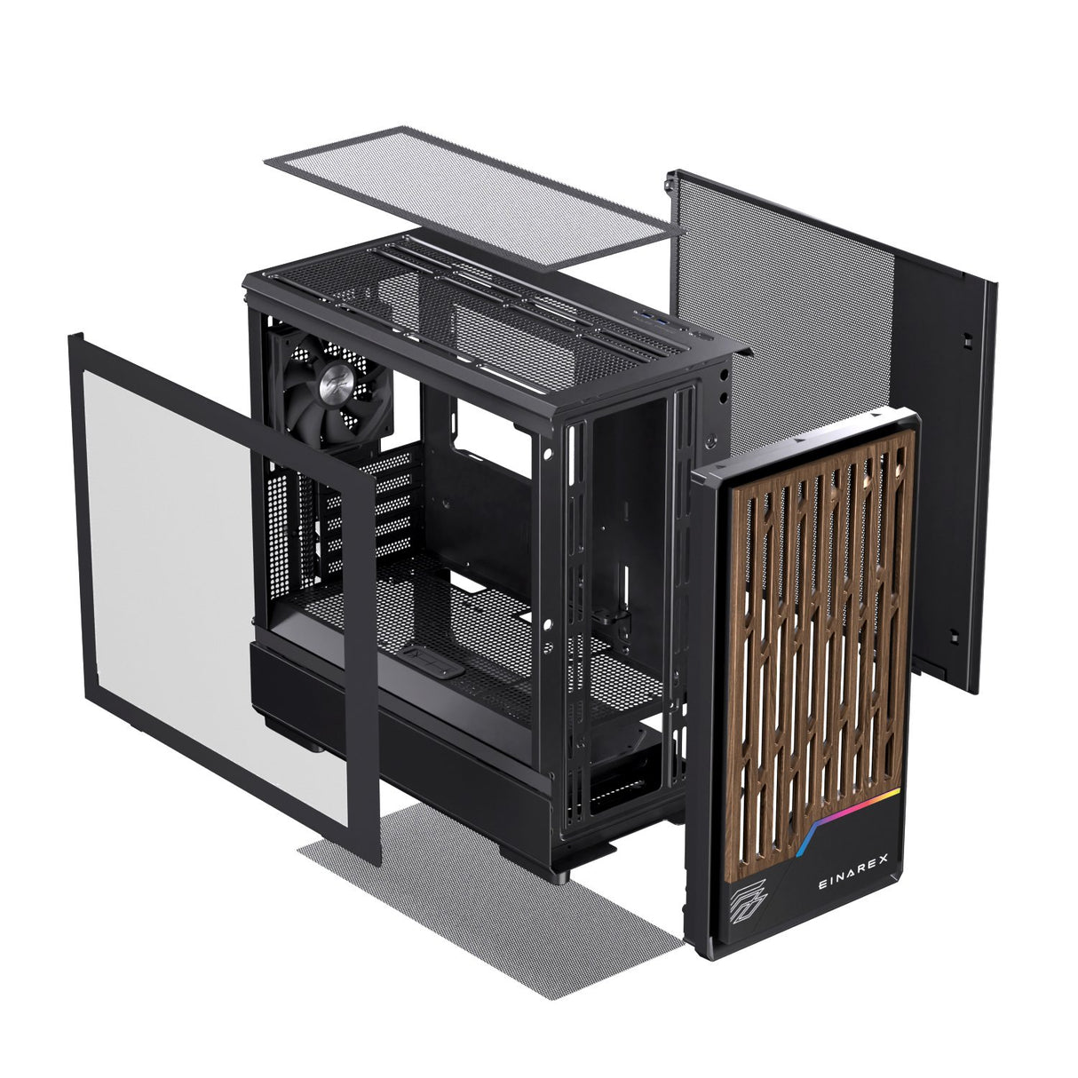 EAN 6977277363685 - Einarex EXCS-PM-400C-B carcasa de ordenador Midi Tower Negro imagen 3