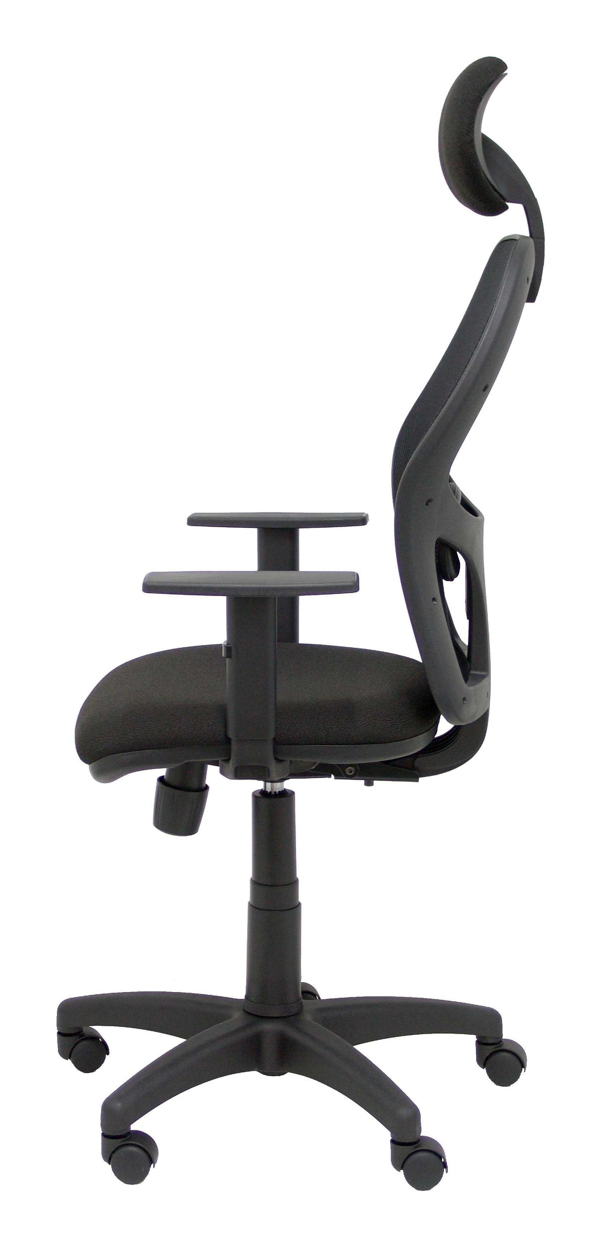 Silla Alocen Malla Negra Asiento Bali Negro Brazos