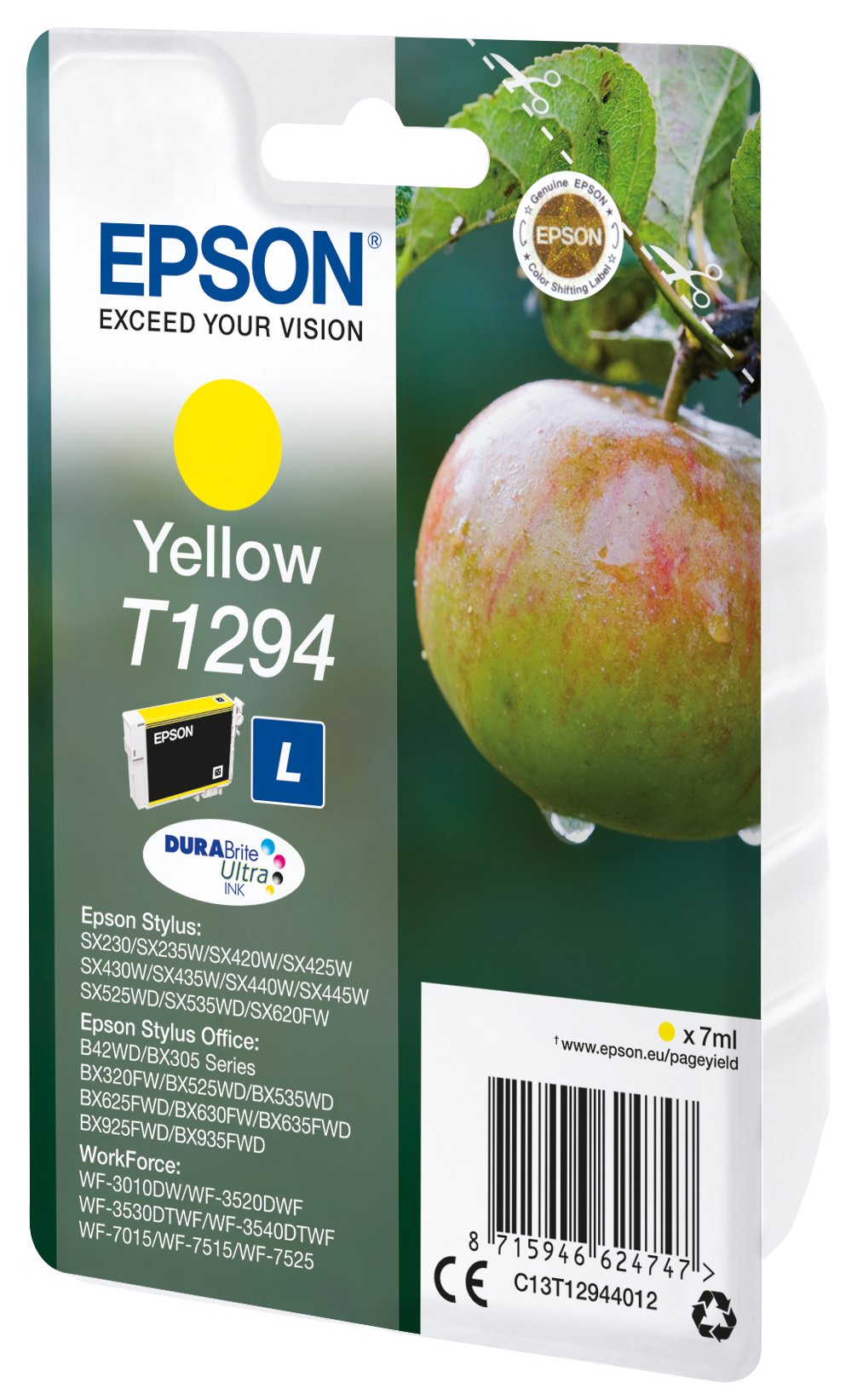 EAN 5057454503583 - Epson Apple T1294 cartucho de tinta 1 pieza(s) Original Amarillo imagen 1