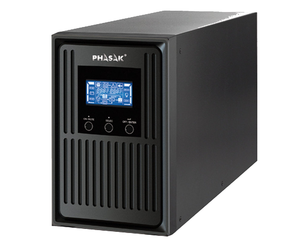 Sai Online Phasak Conqueror Pro 2000 Va Online Lcd 2000va-1800w 3 Salidas Formato Torre