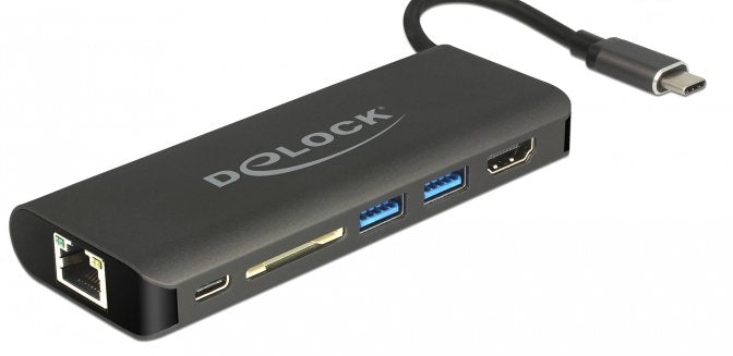 EAN 4043619877218 - DeLOCK 87721 base para portátil y replicador de puertos USB 3.2 Gen 1 (3.1 Gen 1) Type-A Negro imagen 1