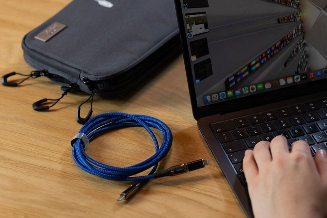 EAN 4024023038068 - TROIKA CBL20/DB cable USB 2 m USB C USB C/Lightning Azul imagen 5