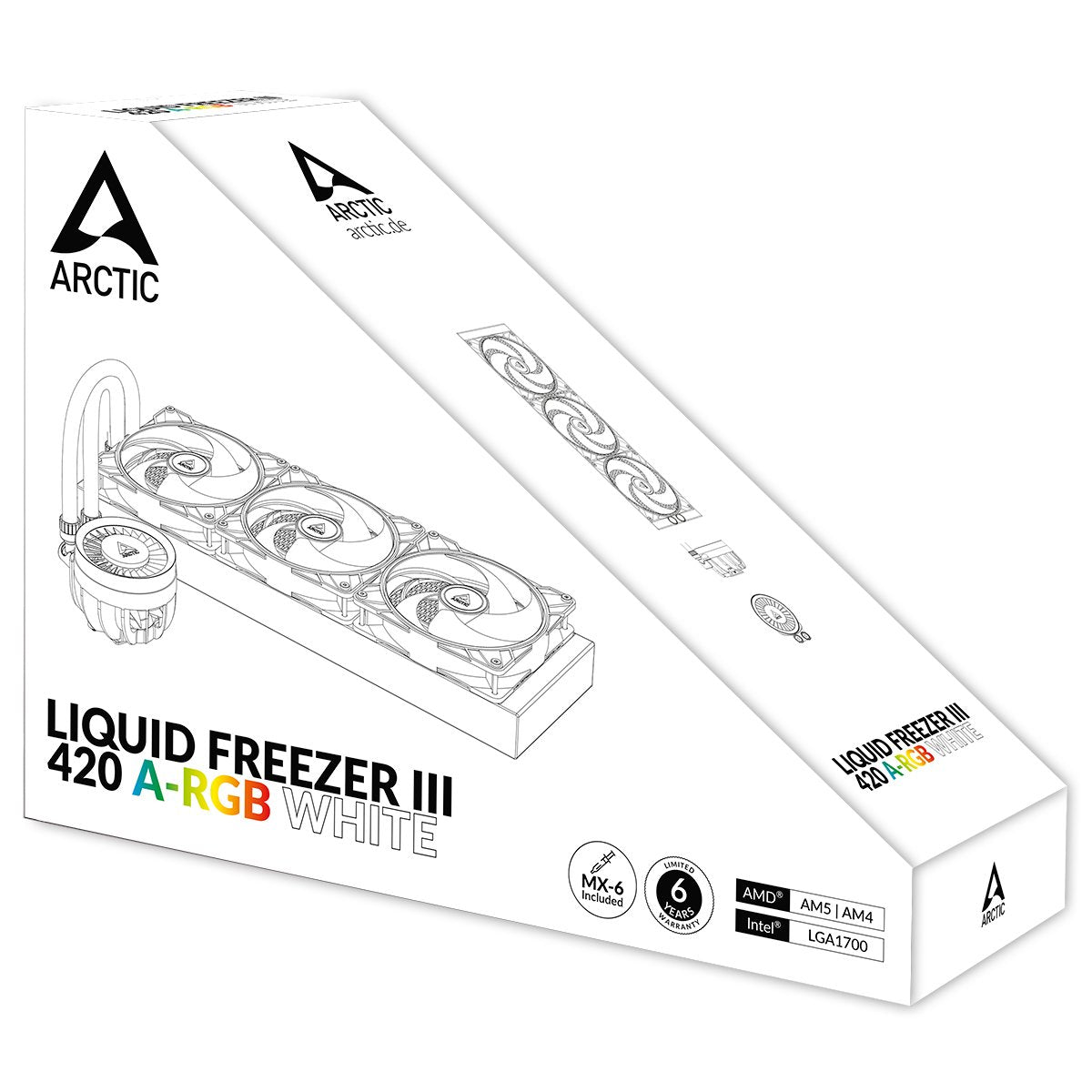 EAN 4895213704571 - ARCTIC Liquid Freezer III 420 A-RGB Procesador Sistema de refrigeración líquida todo en uno 14 cm Blanco imagen 16