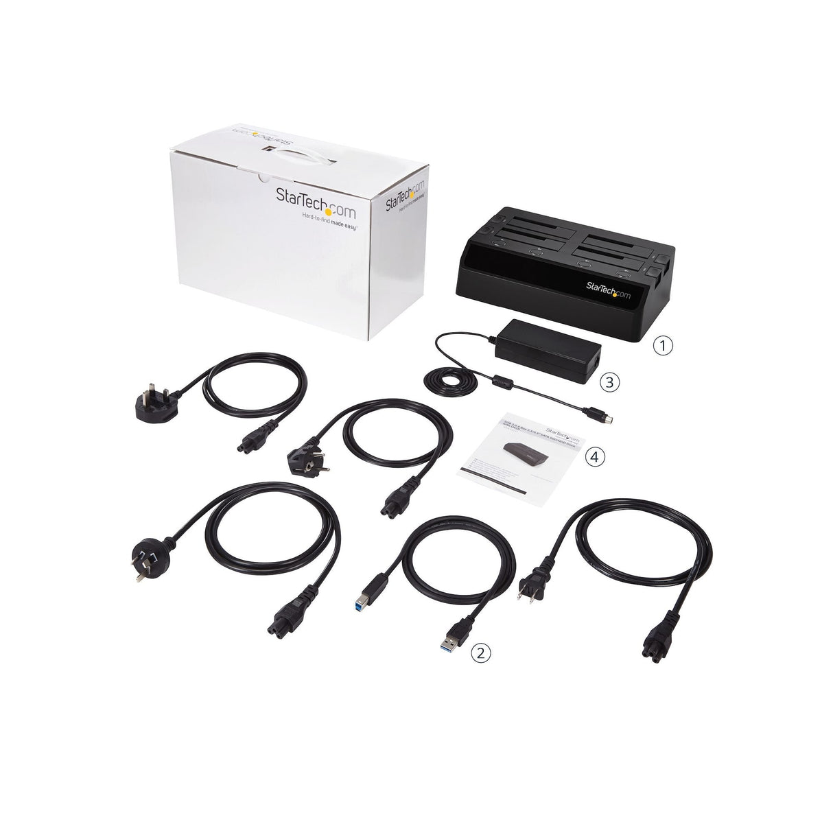 EAN 0065030857932 - StarTech.com SDOCK4U33 base de conexión para disco duro USB 3.2 Gen 1 (3.1 Gen 1) Type-B Negro imagen 7
