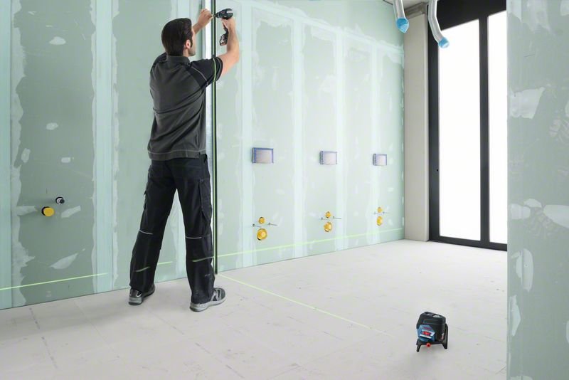 Láser Combinado Bosch Professional Gcl 2-50 Cg Professional + Rm2, Láser De Líneas Cruzadas Azul/Negro, L-Boxx, Con Soporte 0601066h00