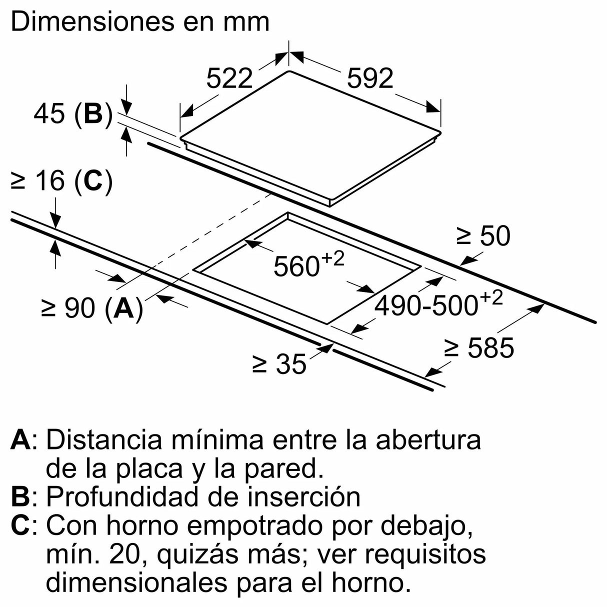 Placa Vitro 59.2cm Siemens Et61rbkb8e Con 3 Zonas De Cocción